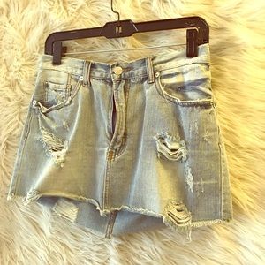 Denim Mini Skirt